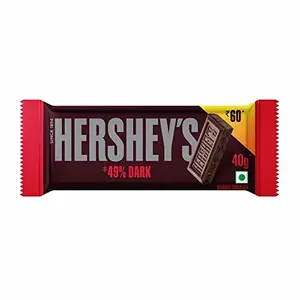 HERSHEYS Dark Bar |Deliciously Dark Cocoa Rich Chocolate 40g - Pack of 6