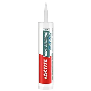 Loctite 100% silicone sealant(White) Waterproof No shrinkage dries in 10mins waterproof in 2hrs ideal for kitchen bathroomHVAC applications sealant for glass ceramics aluminum steel 280ml