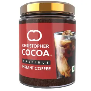 Christopher Cocoa Hazelnut Instant Coffee Powder 50g (Instant Coffee Powder No sugar Vegan)