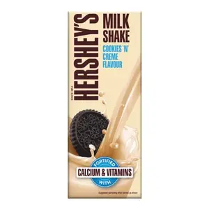 HERSHEY'S Cookies N Creame Flavored Milkshake | Enriched with Calcium | 180ml - Pack of 6