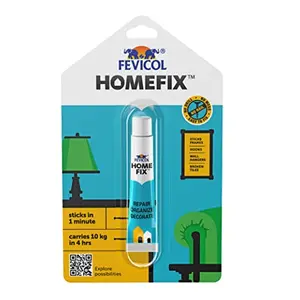 Fevicol Homefix (15 gm)|Home Decor Glue|Strong Multi Surface Adhesive|Carries upto 10kg|Paste on Walls/Tiles/Wood/Cement/Metal|Forget Double Sided Tapes|Nailfree|Easy to Apply & Remove Pack of 1