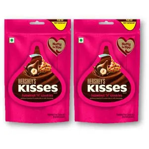 Hershey Kisses Hazelnut 'n' Cookies 33.6g (Pack of 2) Unique