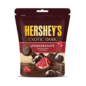 HERSHEY'S Exotic Dark Pomegranate Flavor Dark Cocoa Rich Chocolates 33.3G Pack of 6