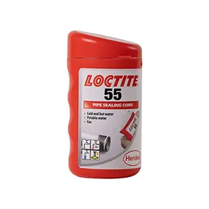 Loctite 55 Thread Sealing Cord | For metal and plastics pipes/fittings | Non-curing immediate full-pressure seal | Approved for gas and potable water | 160 m