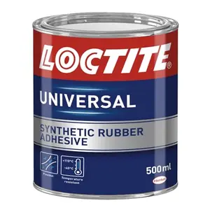 Loctite Universal Contact Adhesive For curved vertical & inner Laminate pasting Sets in 15-20 min Exceptional heat resistance upto 110 C no clamping required for light and heavy wood 500 ml