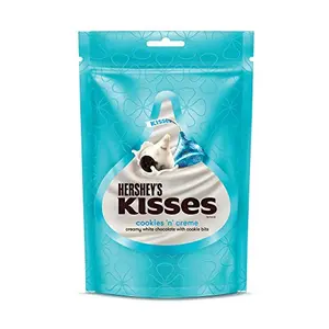 Kisses Hershey's Cookies & Creme Chocolate Pouch 33.6 gm (Pack of 6) Pouch 6 X 33 g