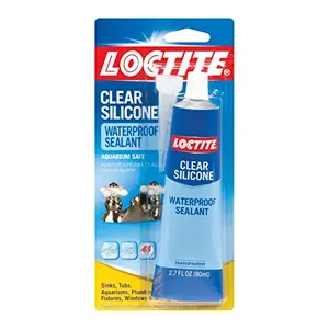 Loctite Silicone Waterproof multipurpose adhesive and sealant creates protective seal ideal for metal glass rubber tileused indoors and outdoors aquarium safe(fresh and salt water) 80ml