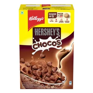 New Kelloggs HERSHEYS Chocos 325g with Power of 5+ | Protein & Fibre of 1 Roti* | High in Calcium & Iron | Immuno Nutrients** | Essential Vitamins| Chocolatey Breakfast Cereal for Kids