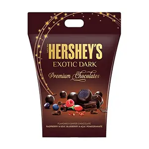 Hersheys Exotic Dark Chocolate | Gift Box| 90g | Dark CoCoa Rich Chocolate and Exotic fruit flavours like blueberry & acai raspberry & goji and pomegranate Gift Your Love Once
