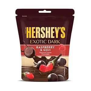 HERSHEY'S EXOTIC DARK Raspberry &Goji Flavor | Dark Cocoa Rich Chocolates 100g