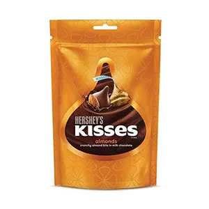 HERSHEY'S Kisses Almonds | Melt-in-Mouth Chocolates | Individually Wrapped 33.6g