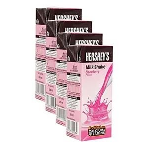 Hershey's Milk Shake Strawberry 200ml (Pack of 4) Promo Pack