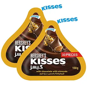 Hershey's Kisses Milk Chocolate with Almonds 2 X 150 g