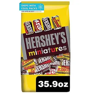 Hershey's Miniatures Assorted Chocolate Candy Party Pack 35.9 oz 1.01 Kg (Imported)
