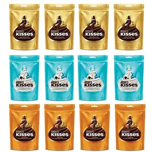 Hershey's India Hersheys Kisses Milk/Cookies & Cream and Almond Chocolates 4 x 33.6gm (Pack of 12)