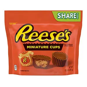 HERSHEY'S Reese's Miniature Cups Milk Chocolate & Peanut Butter Share Pack 297 g Orange