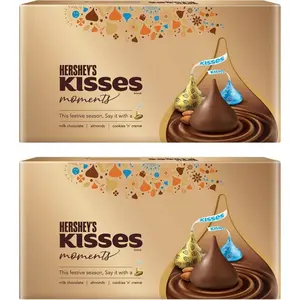 HERSHEY'S Kisses Moments Caramels Chocolate Gift Pack  (2 x 129g )