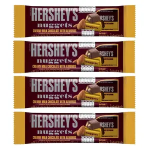 Hershey's Nuggets Creamy Milk Chocolate With Almond Bites (4 x 28 g)