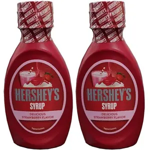 HERSHEY'S HM16320 Strawberry Syrup 200g Each Pack of 2 (400 g Pack of 2)