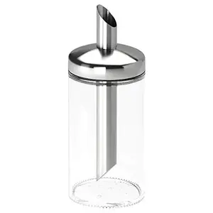 Ikea DOLD Portion Sugar Shaker Clear Glass Stainless Steel 15 cm (6")