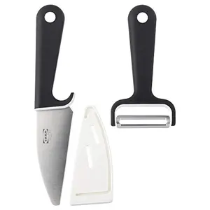 Ikea VASENTLIG Knife and Peeler Black White