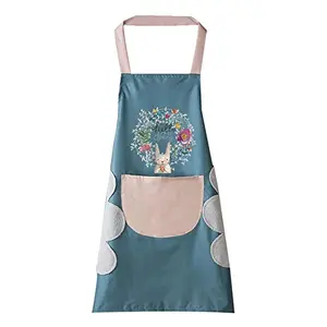 The Magic Makers Kitchen Apron With Front Pocket And Side Coral Velvet For Wiping Hands Towel Pvc Waterproof Unique Design Cooking Fits Men/Women Home Restaurant