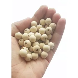 Craft House Wooden Beads For Macrame & Diy Projects (Pack Of 30 Smooth Round 12 Mm)