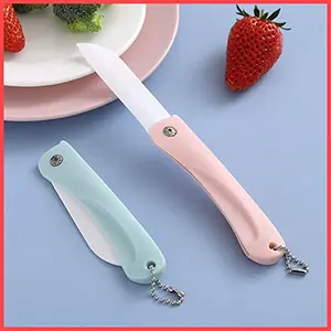 The Magic Makers 1 Pc Kitchen Knife Blade Knife Portable Travel Fruit Vegetable Knife Non-Slip Handle With Blade Cover