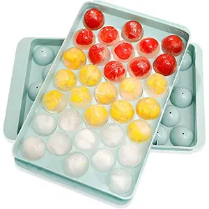 The Magic Makers Ice Cube Trays For Freezer Ice Trays For Freezer Ice Cube Tray Silicone Ball Ice Tray Sphere Ice Cube Mould Small Ice Cube Tray Mini Ice Cube Tray (Round Ice Tray)