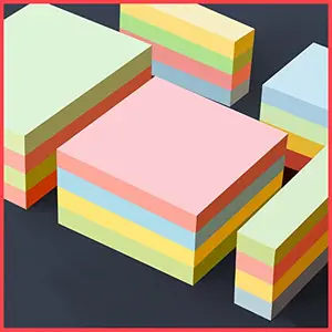 The Magic Makers Sticky Notes 400 Sheets (4 Colors X 100 Sheets Each) Self Adhesive Memo Pad 7.6 Cm X 7.6 Cm