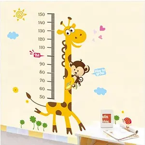 The Magic Makers Kids Giraffe Height Chart' Wall Sticker (Pvc Vinyl 50 Cm X 70 Cm)Multicolour