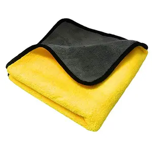 The Magic Makers Heavy Multipurpose Microfiber Towel For Car & Home Cleaning And Detailing Double Sided Extra Thick Plush Microfiber Towel Lint-Free 800 Gsm (Size 40Cm X 40Cm) (Pack Of 3)