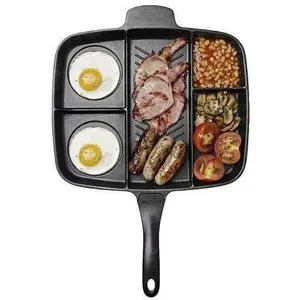The Magic Makers Magic Pan 5 In 1 Magic Frying Pan Master Non-Stick Divided Grill Pan Non Stick Fry Pan Set Chef Pan-Chefs-Pans Multicolour