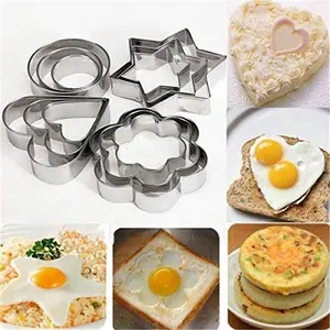 The Magic Makers 12-Pcs Stainless Steel Cookie Cutter Set Starcircleheart And Flowers Shape