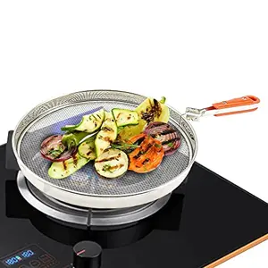 The Magic Makers Phulka Grill For Gas Stove Grill Tawa Jali For Kitchen Cooking Stainless Steel Papad Jali Mesh Brinjal Roaster Roti Grill Basket Pulka Pan Roaster Grill For Gas