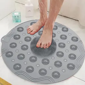 The Magic Makers Anti Skid Mat For Bathroom Floor Mat For Bathroom Mat Anti Slip Mat For Floor Mats For Bathroom Shower Mats For Bathroom Anti Slip Mat Foot Cleaner Scrubber Foot Brush Massager Pad Suction Cup