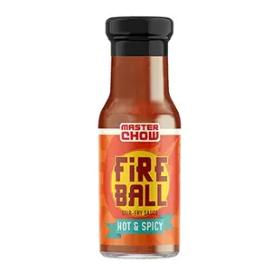MasterChow Fireball Hot & Spicy Stir Fry Cooking Sauce (220g) | Gluten-Free Hot Sauce | Crafted with 3 Types of Red Chillies | No Artificial Colour | Made in Small Batches | Fresh From the Kitchen | Get Restaurant Style Taste in Just 10 Minutes | Serves 4