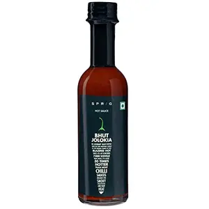 Sprig Bhut Jolokia Sauce | Made with World's hottest Ghost Peppers | 75000 SHU | 55 gms