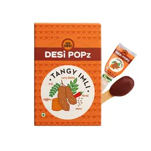GO DESi Imli Pop Tamarind & Jaggery Candy | 40 Pieces | Tangy Imli | Imli Candy | Lollipop | Digestive Candy