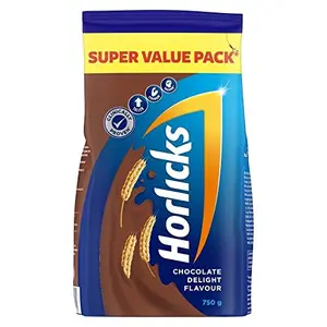 Horlicks Chocolate Health & Nutrition Drink for Kids 750g Refill Pack | Taller Stronger Sharper | For Immunity & Growth | Health Mix Powder