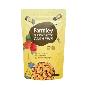 Farmley Premium Classic Salted Roasted Dry Nut Cashew Snacks 200 gm | Rich in Protein | Crunchy & Delicious