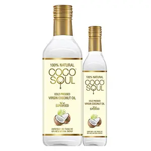 Coco Soul Cold Pressed Natural Virgin Coconut Oil From the makers of Parachute1 L+250 ml