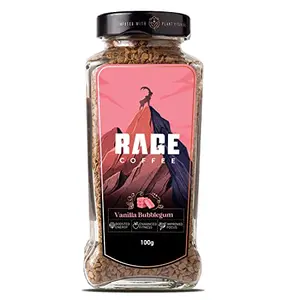 Rage Coffee 100 Gms Vanilla Bubblegum Flavour - Premium Arabica Instant Coffee | Boldest Smoothest Tastiest All Natural Coffee