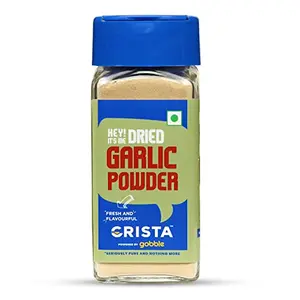 CRISTA Dehydrated Garlic Powder | 100% Pure Lehsun Powder | Ready to use | Farm Fresh | Zero added Colours Fillers Additives & Preservatives | 45 gms