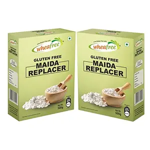 Wheafree Gluten Free Maida Replacer Flour | Pack of 2 x 500g Each | All Purpose Flour | 100% Natural and Wholesome Ingredients