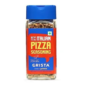 CRISTA Italian Pizza Seasoning | Pasta Salads & Breads Seasoning | Vegan | Fresh & Flavourful | Zero added Colours Fillers Additives & Preservatives | Cholesterol Free | Trans Fat Free | 40 gms