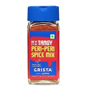 CRISTA Tangy Peri-Peri Spice Mix | Exotic Spices | Multi-purpose Seasoning | Trans Fat Free | Vegan | Zero added Colours Fillers Additives & Preservatives | 45 gms
