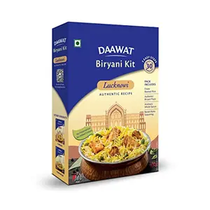Daawat Biryani Kit Lucknowi | Authentic Recipe | Ready in 30 min | Ready to Cook | 334 gm