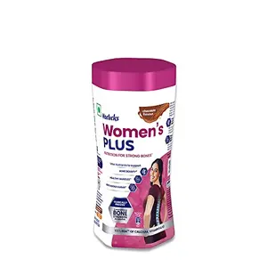 Horlicks Women's Plus Chocolate Jar 400g | Health Drink for Women No Added Sugar | Improves Bone Strength in 6 months 100% Daily Calcium Vitamin D