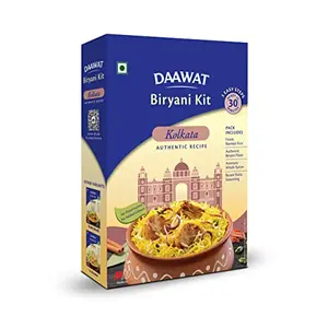 Daawat Biryani Kit Kolkata | Authentic Recipe | Ready in 30 min | Ready to Cook | 334gm
